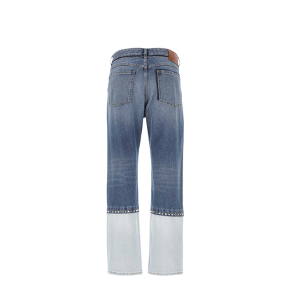 Wide-leg Jeans with Contrast Back