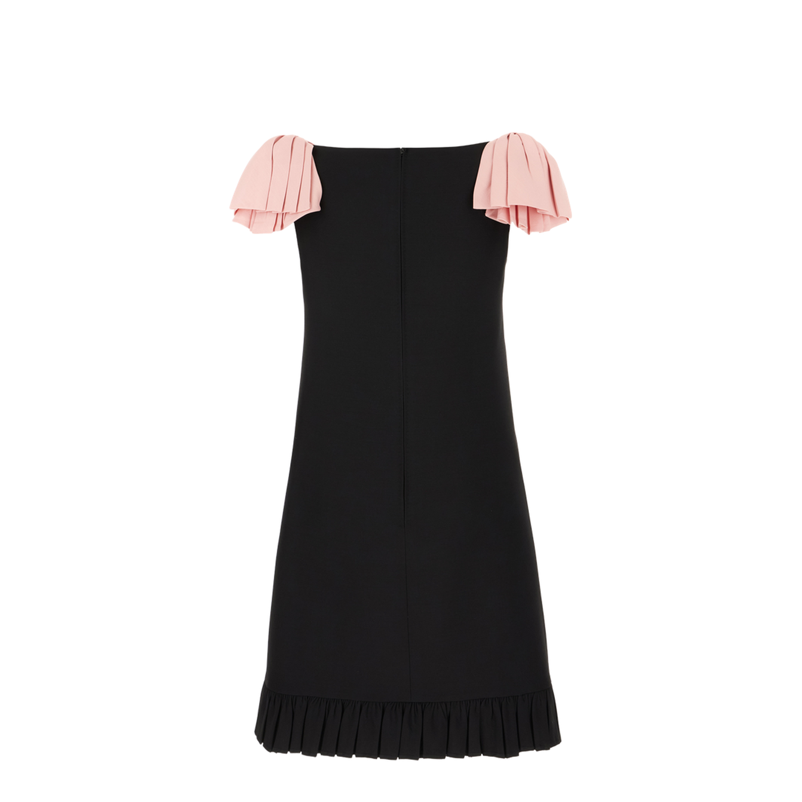 Black Wool Blend Mini Dress