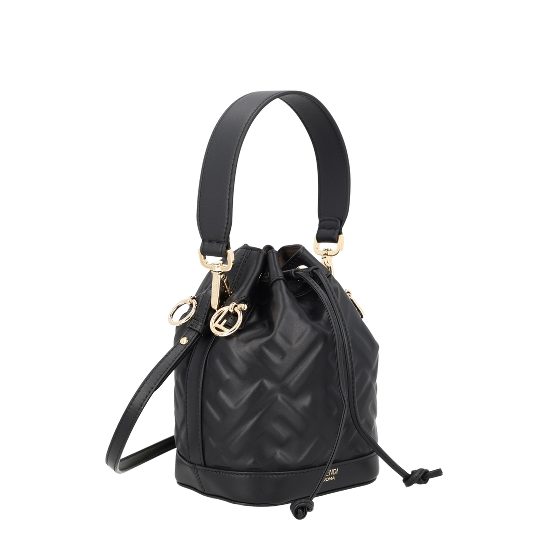 Mon Tresor Logo Embossed Bucket Bag