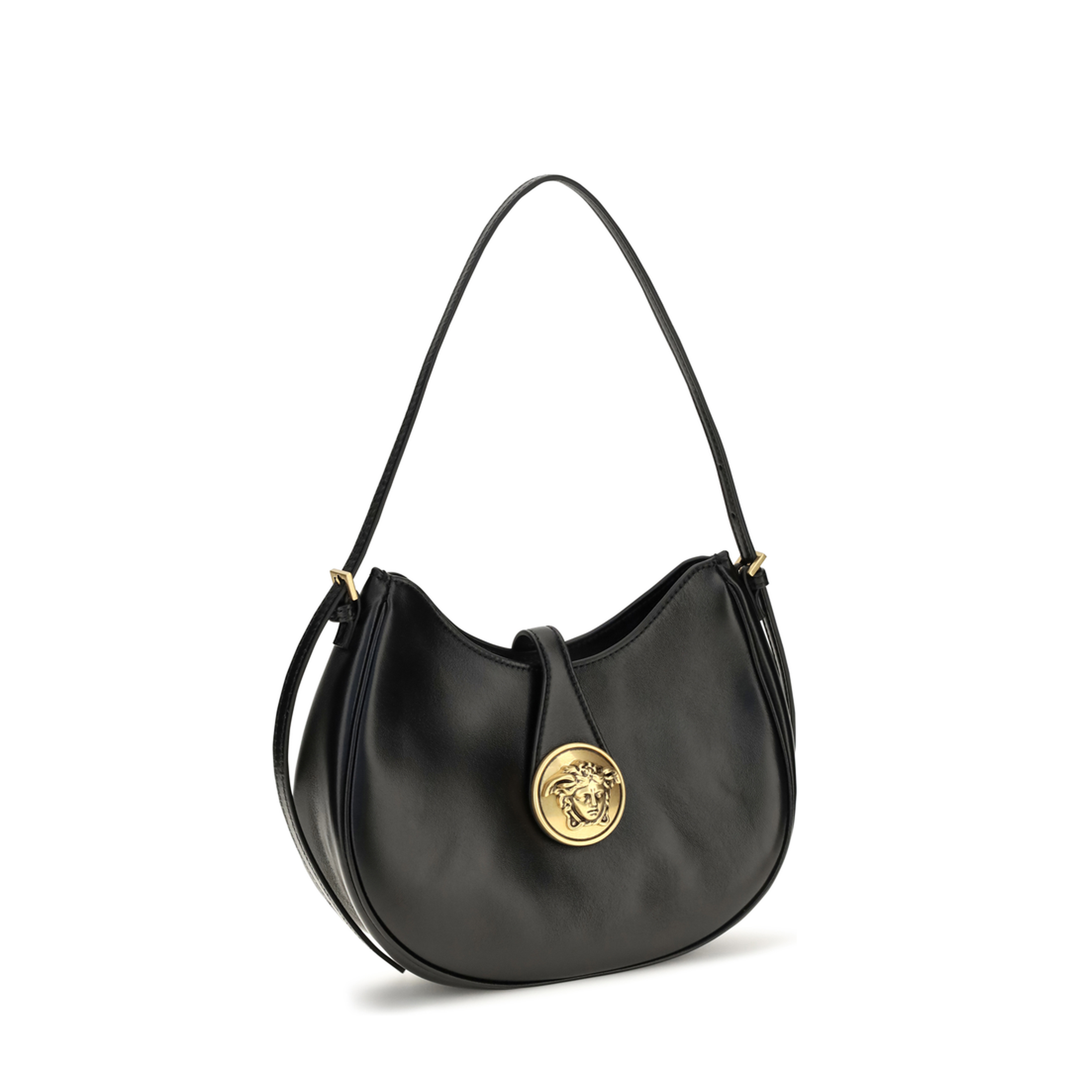 MAYFEYR - Versace - Small Emblème Hobo Lambskin Shoulder Bag - 10261991A17449
