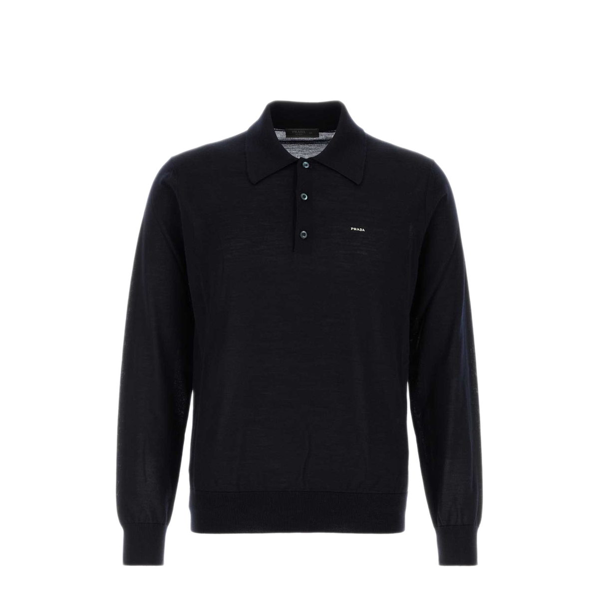MAYFEYR - Prada - Midnight Blue Wool Polo Shirt - UMF147SOOO18DYF0008