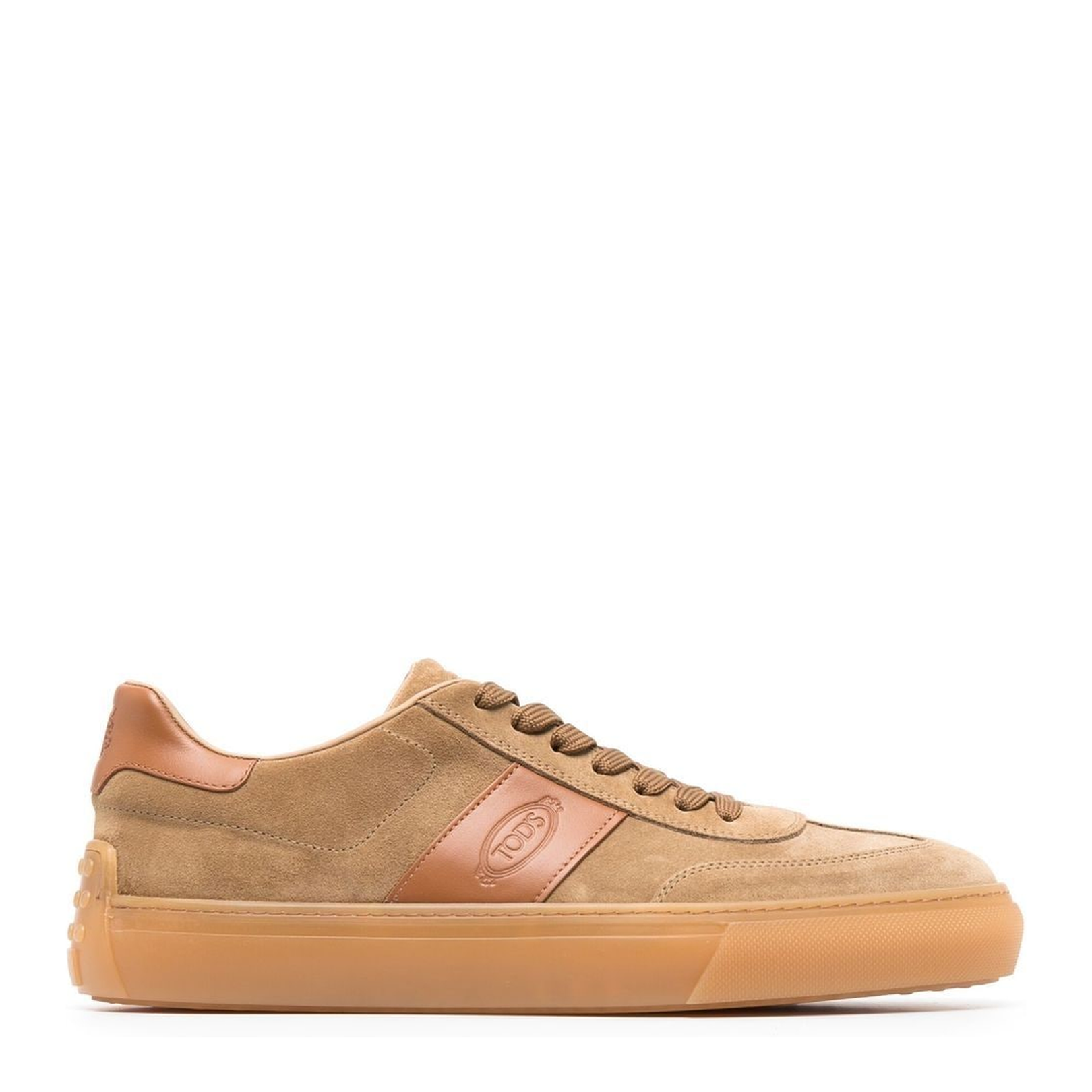Beige Suede Low-Top Sneakers