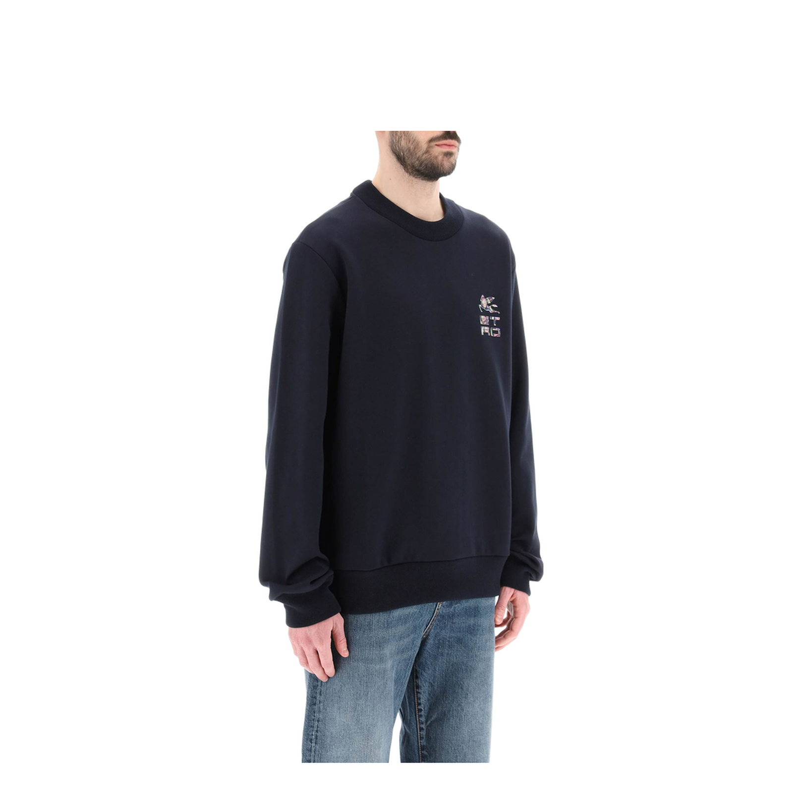 Cotton Sweatshirt with Front Logo