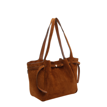 Romy Leather Shoulder Bag - Brown