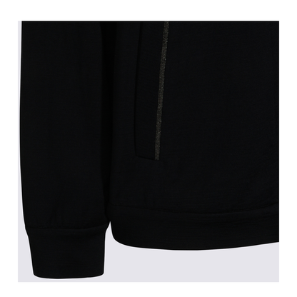 Cotton and Silk Interlock Hooded Topwear