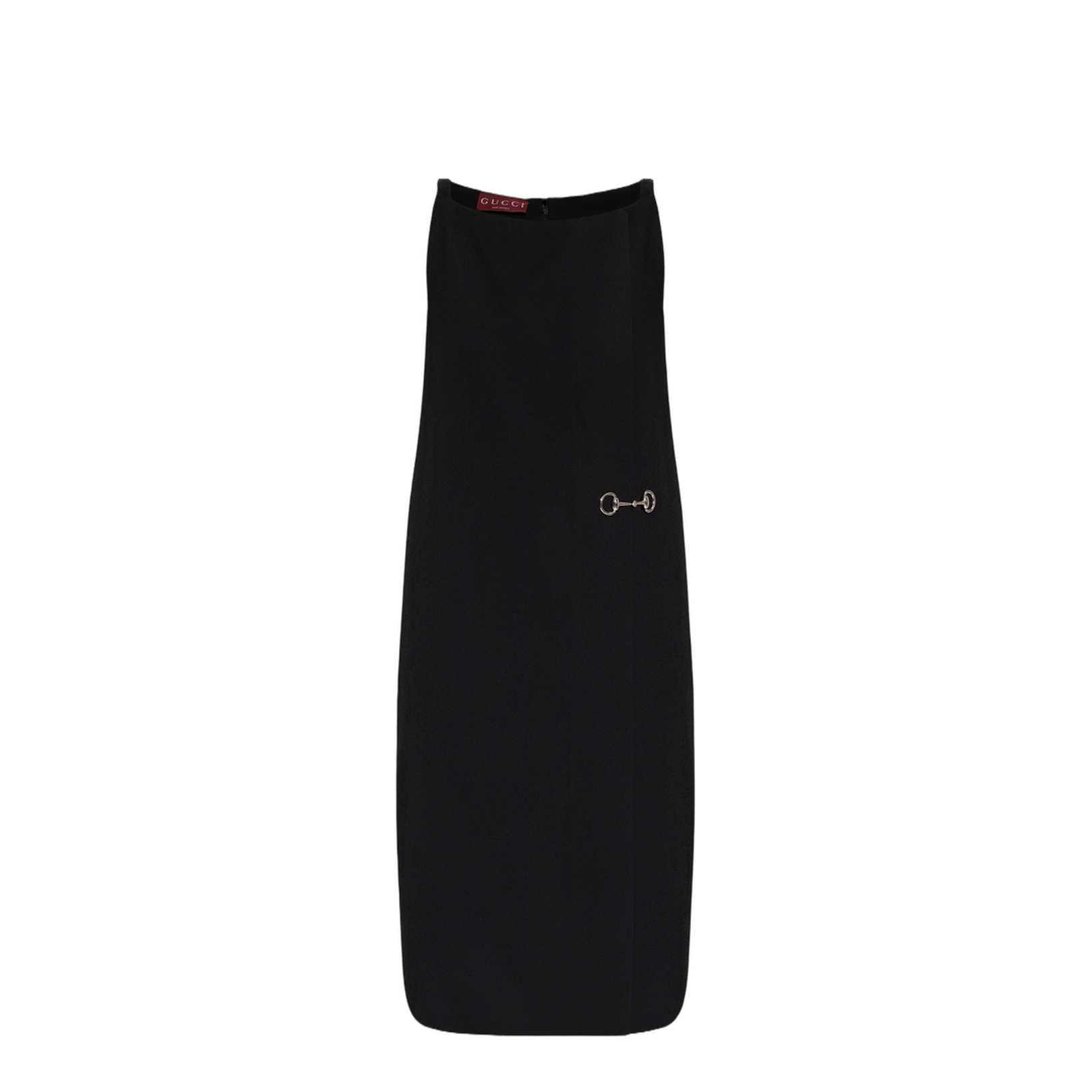 Heavy Viscose Sable Horsebit Dress in Black