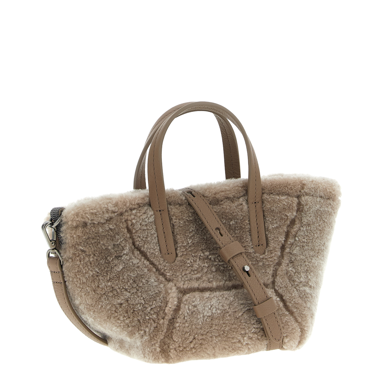 Curly Shearling Mini Handbag