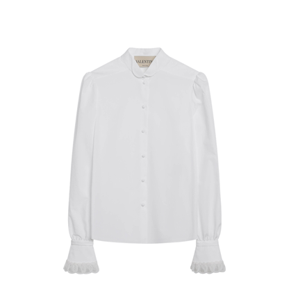 White Cotton Poplin Shirt