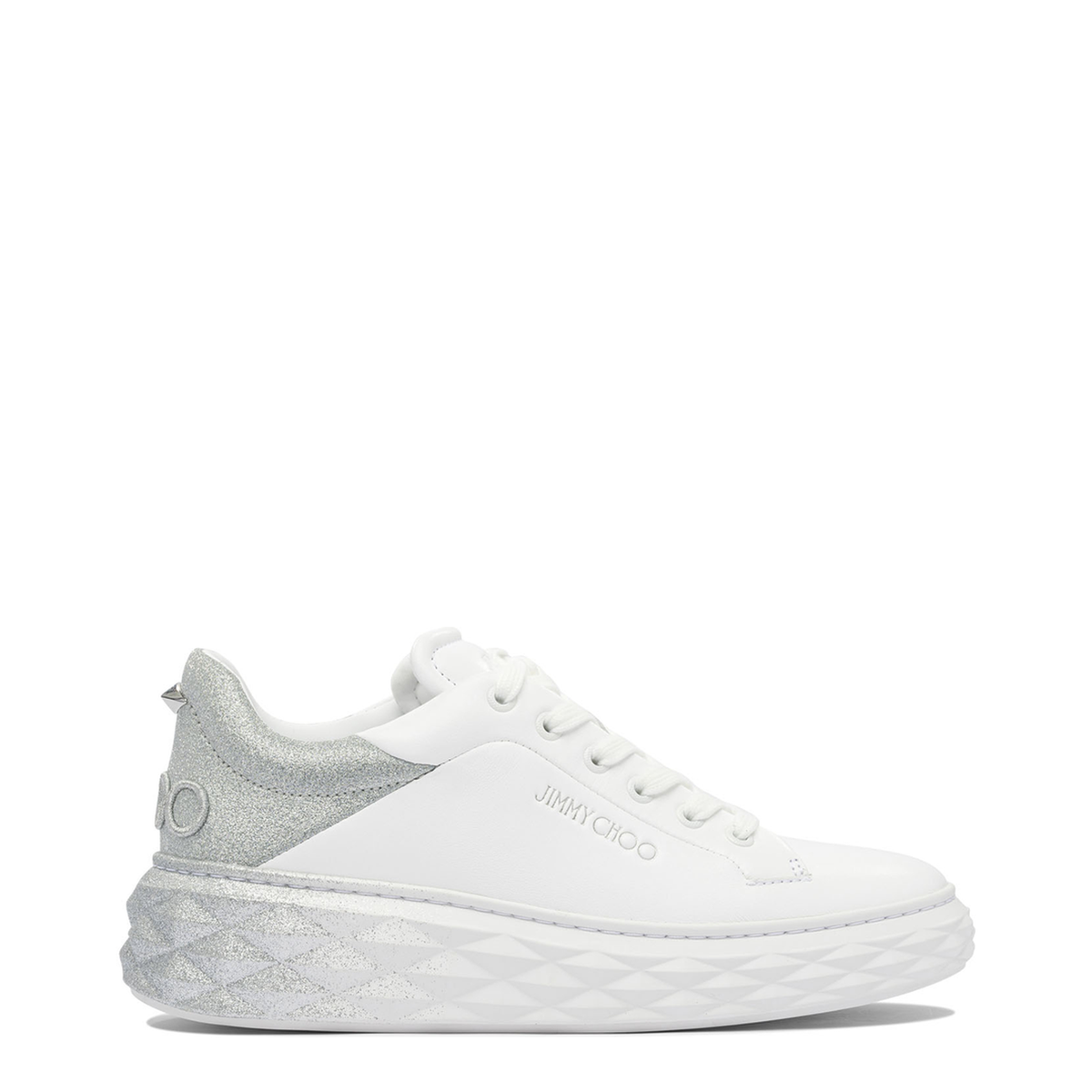 MAYFEYR - Jimmy Choo - Diamond Maxi F Ii Low Top Sneakers - DIAMONDMAXIFIIIVRVWHITESILVER