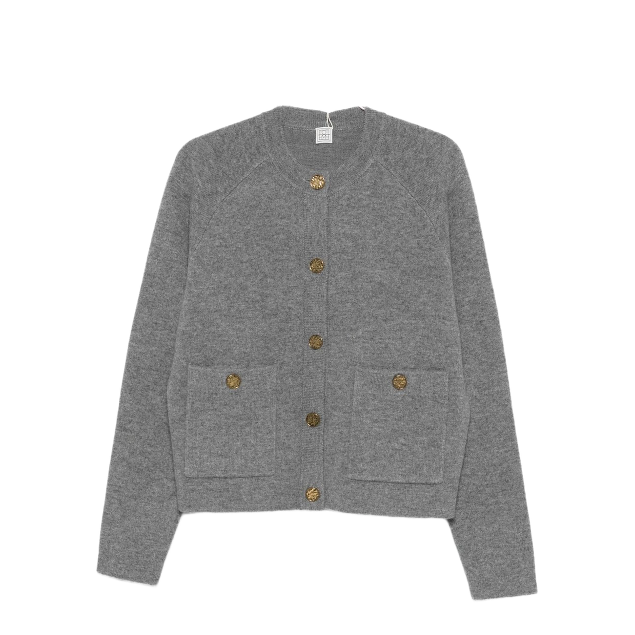 Grey Wool and Cashmere-Blend Cardigan