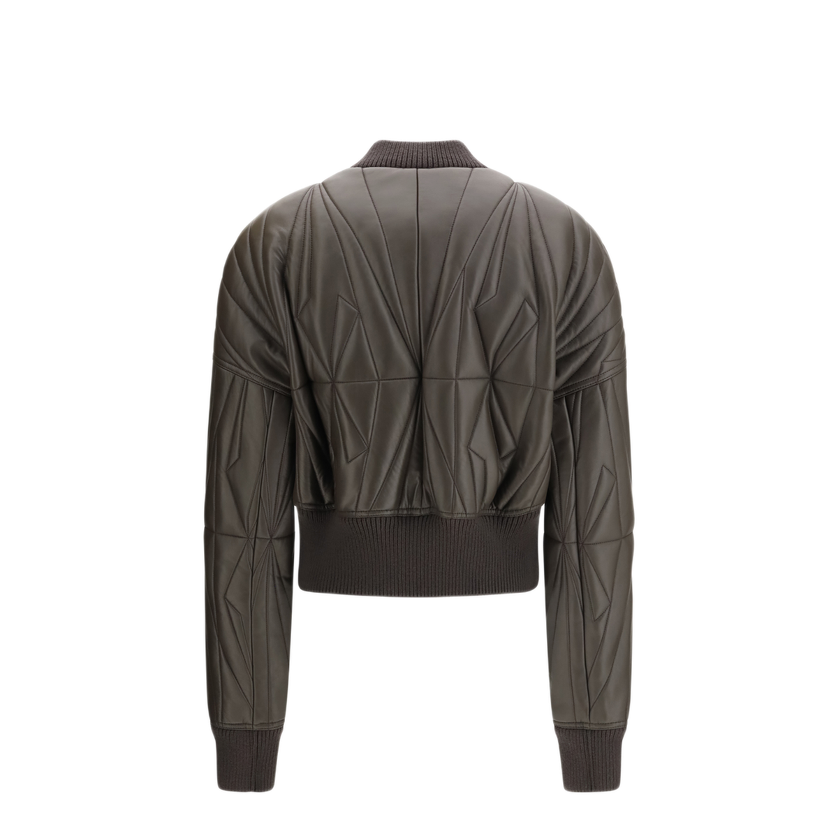 Geocamo Cropped Leather Jacket