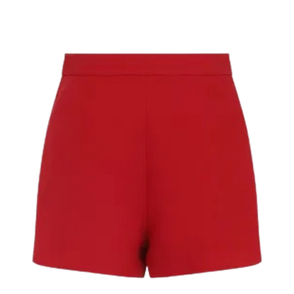 Wool Mini Shorts Red