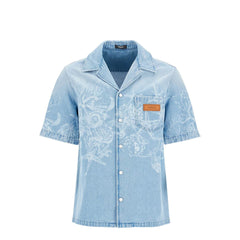 Versace barocco sea denim shirt