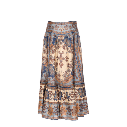Ascension Printed Silk Skirt