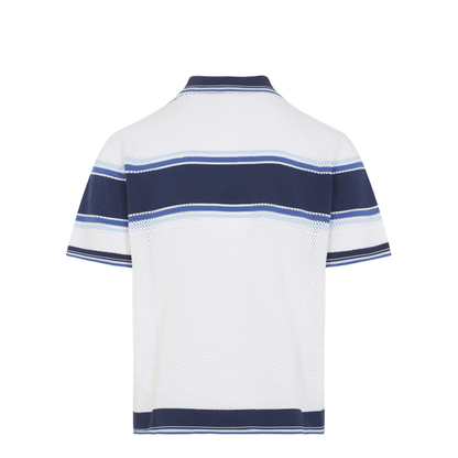 MAYFEYR - Casablanca - Mesh Stripe Polo - MSS26KW130401