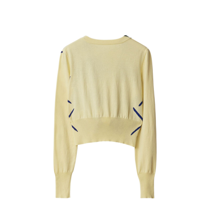 MAYFEYR - Burberry - Argyle-Intarsia Cropped Cotton Jumper - 8080924A4652