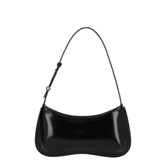 Le Bisou Calf Leather Shoulder Bag - Black