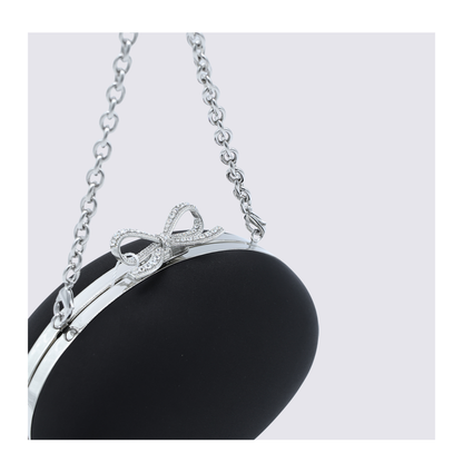 Oval Satin Clutch