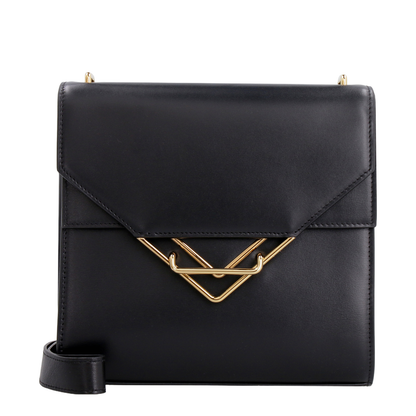 Black Leather Shoulder Bag
