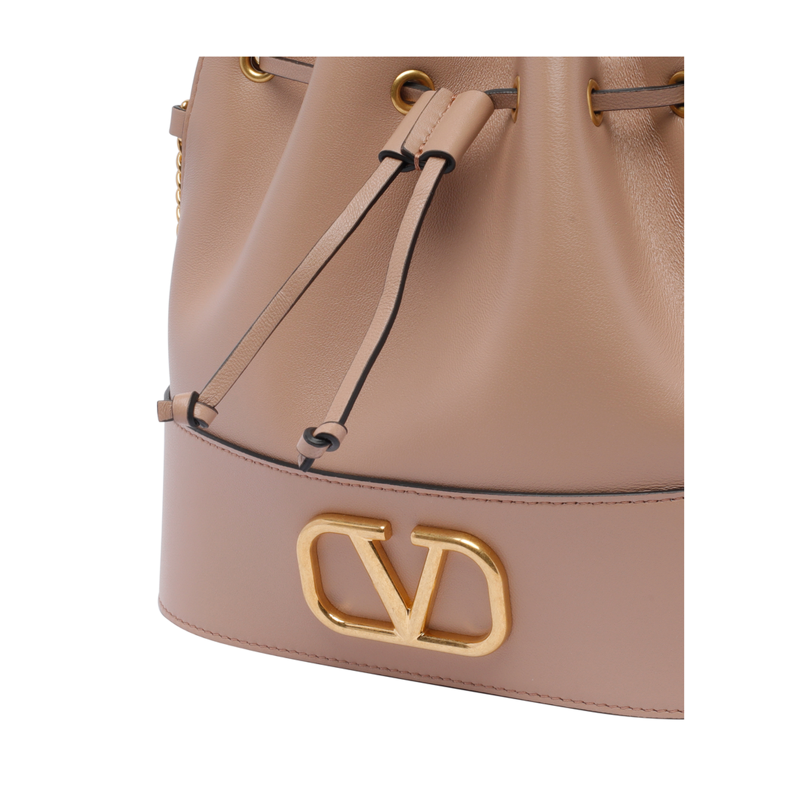 Mini Bucket Bag in Nappa with Vlogo Signature Chain
