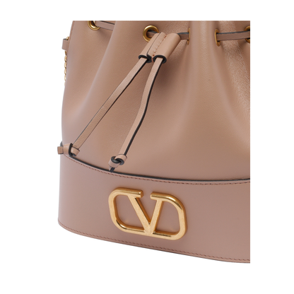 Mini Bucket Bag in Nappa with Vlogo Signature Chain