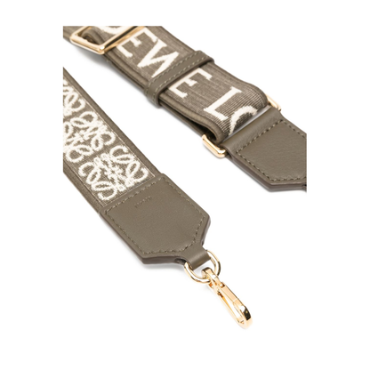 Anagram Adjustable Calfskin Strap - Dark Khaki Green