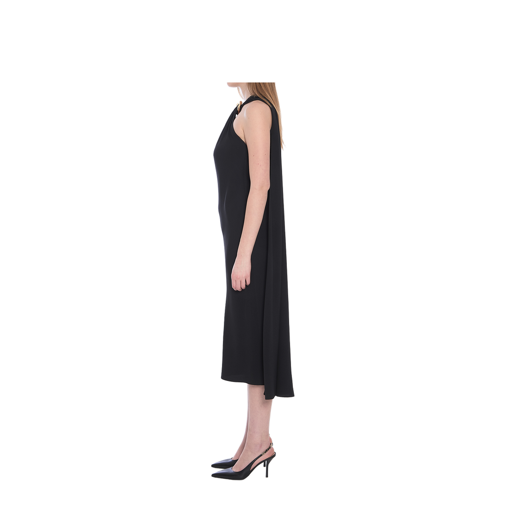 Acetate Blend Fabric Evening Dress