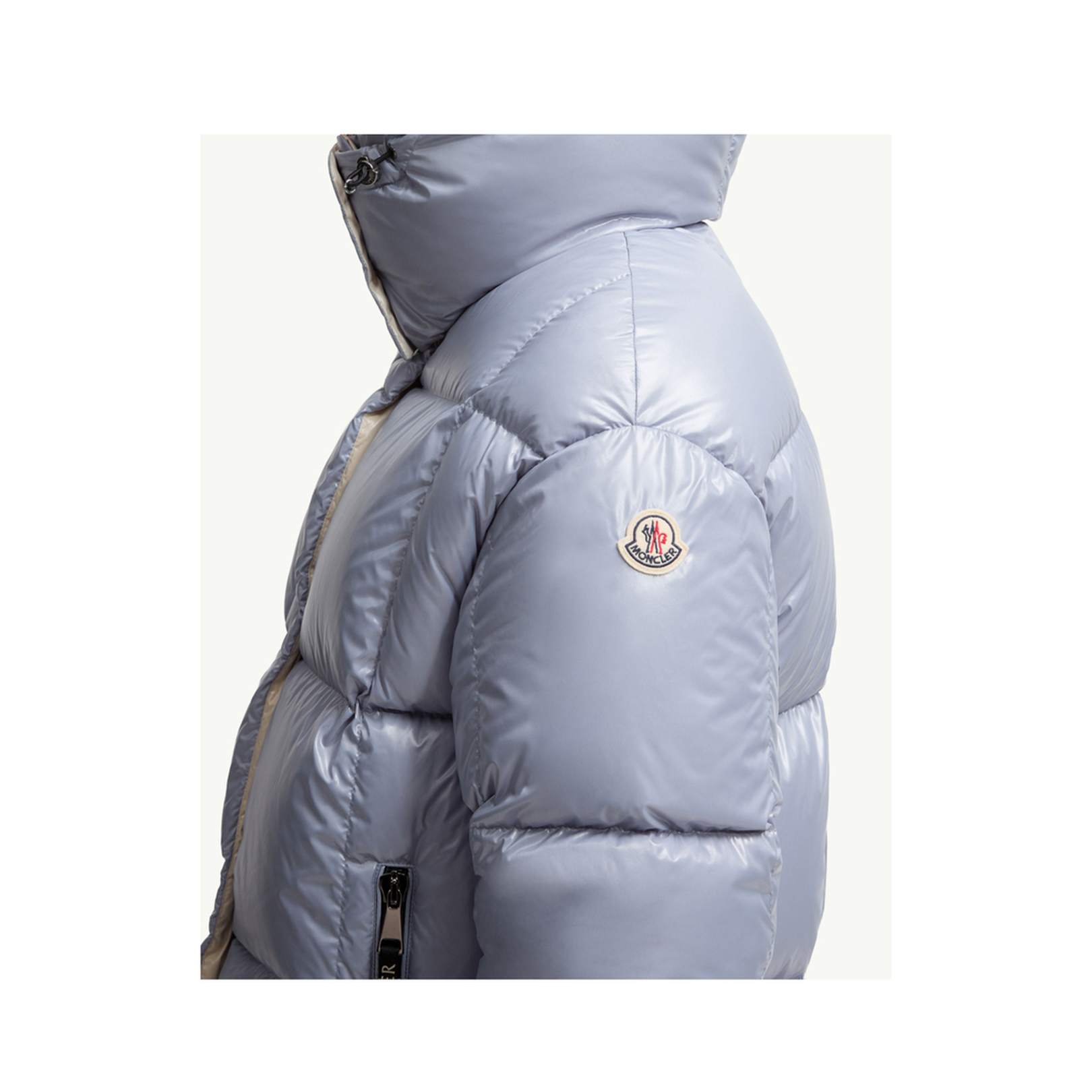 Light Blue Parana Hooded Short Down Jacket