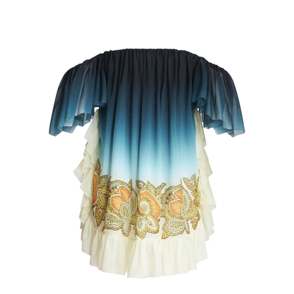 Paisley-Print Silk Dress