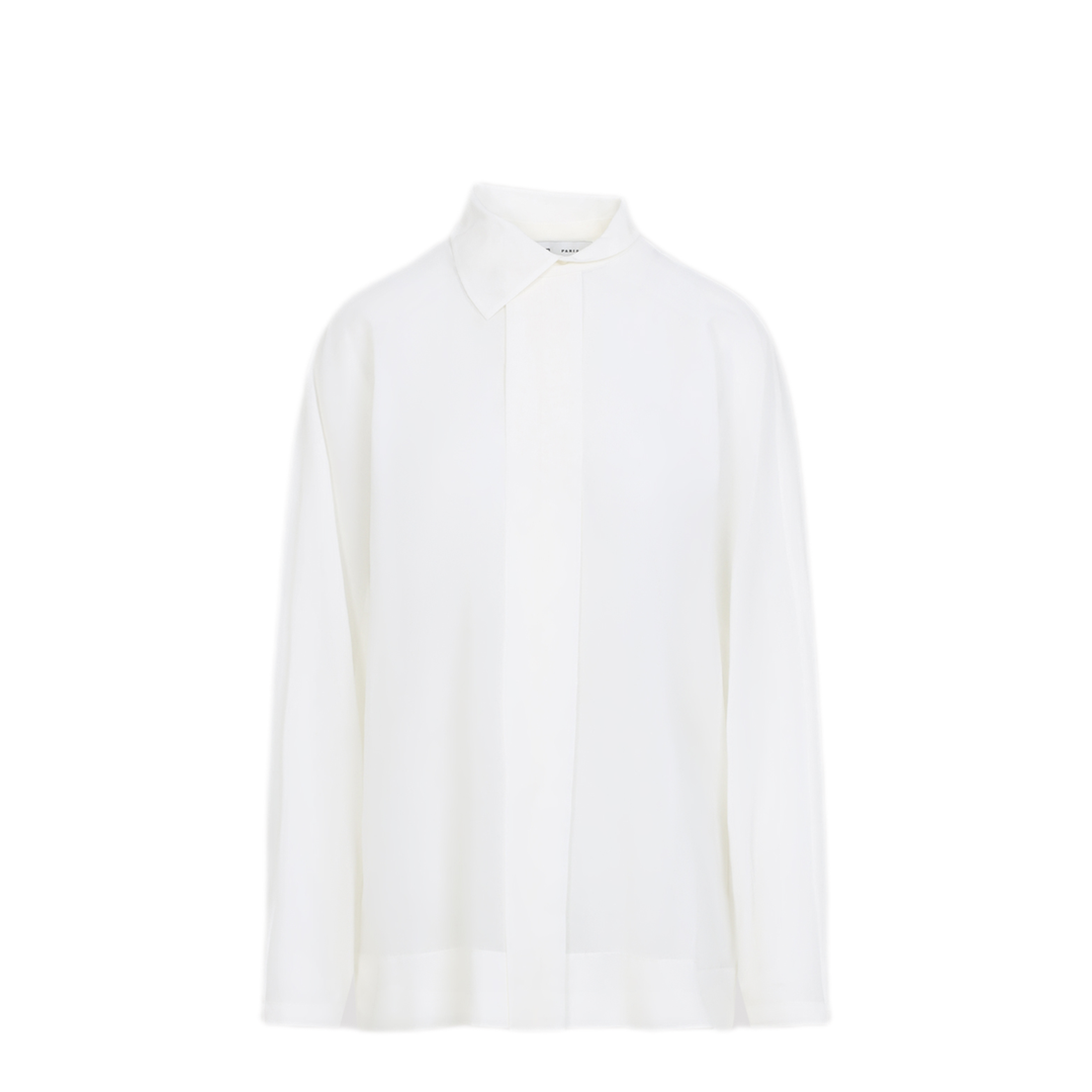 MAYFEYR - CARVEN - Asymmetrical Collar White Cotton Shirt - 6261K21007N002