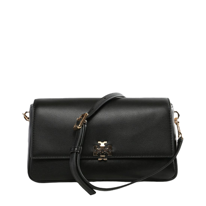 Charlie Small Calf Leather Shoulder Bag - Black