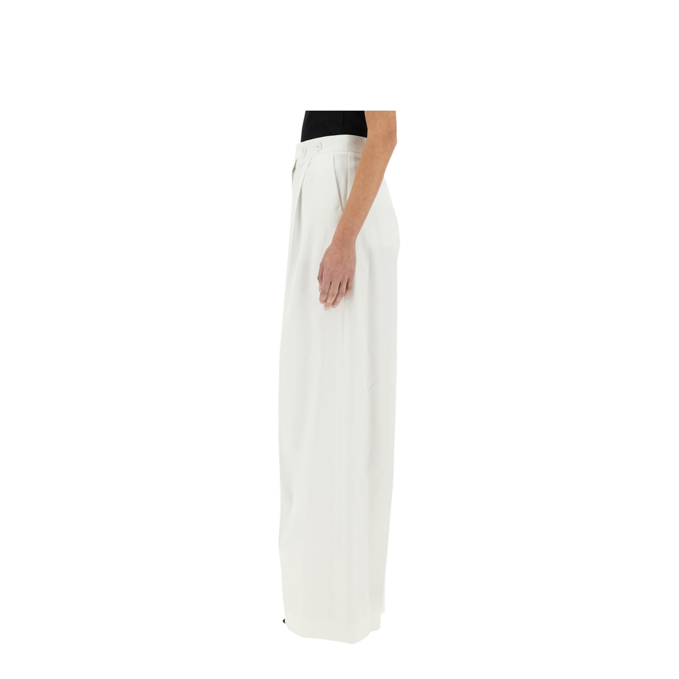 Pleated Pants - White