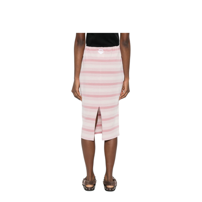 MAYFEYR - Prada - Striped Piqué Midi Skirt - 31147188QF0E18