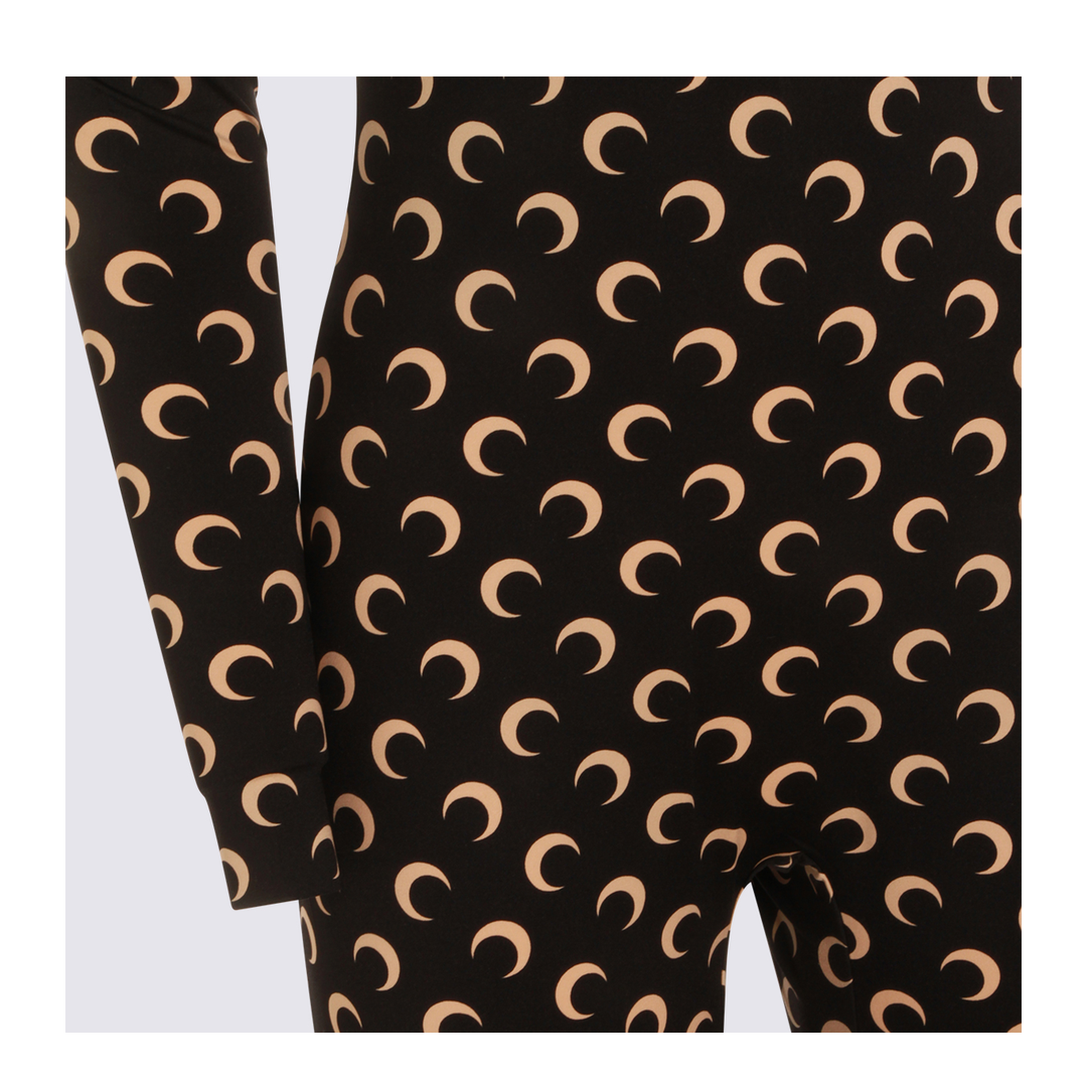 Moon Printed Catsuit - Black