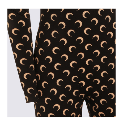 Moon Printed Catsuit - Black