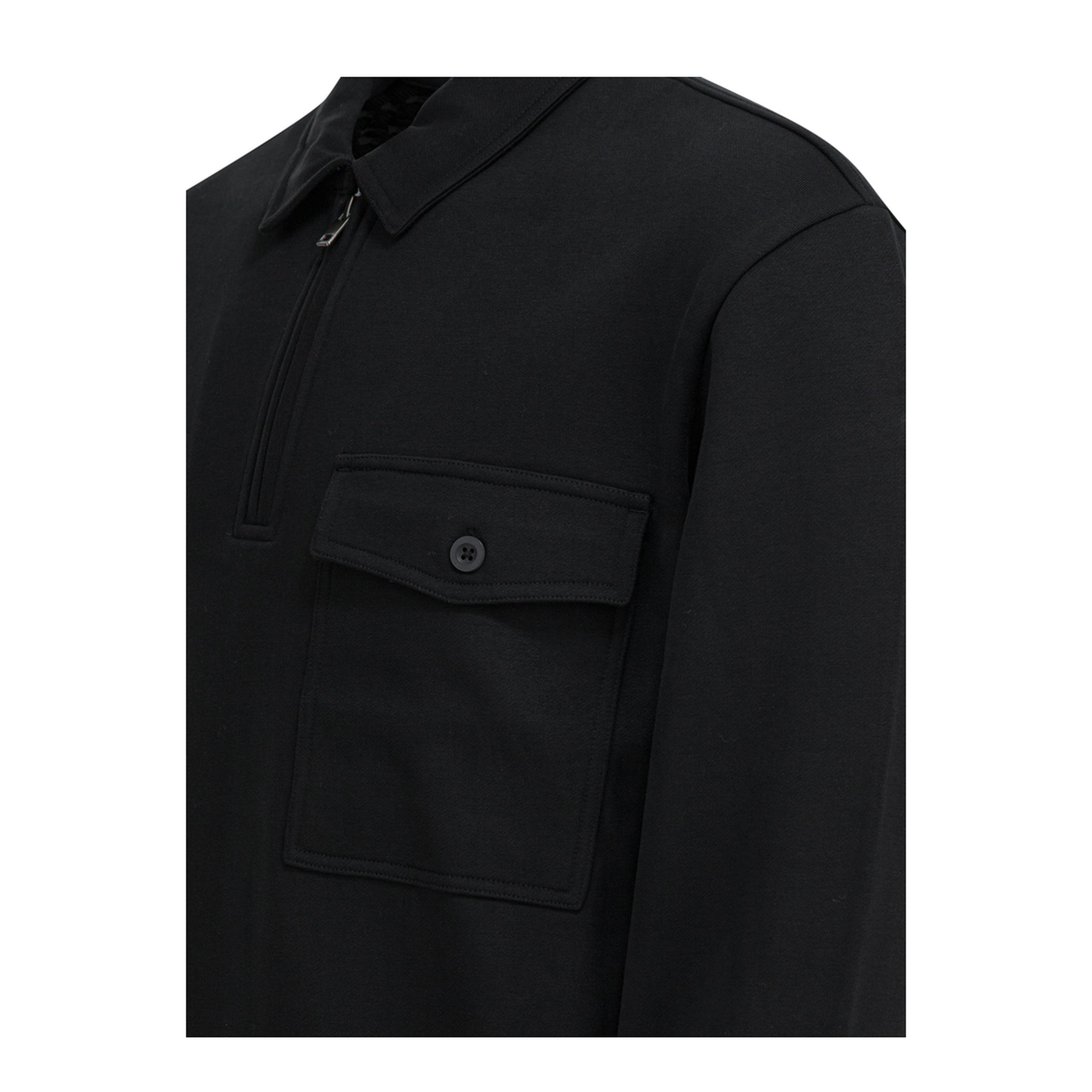 MAYFEYR - Vince - Cotton Blend Zippered Polo Shirt - M12779982A001BLK