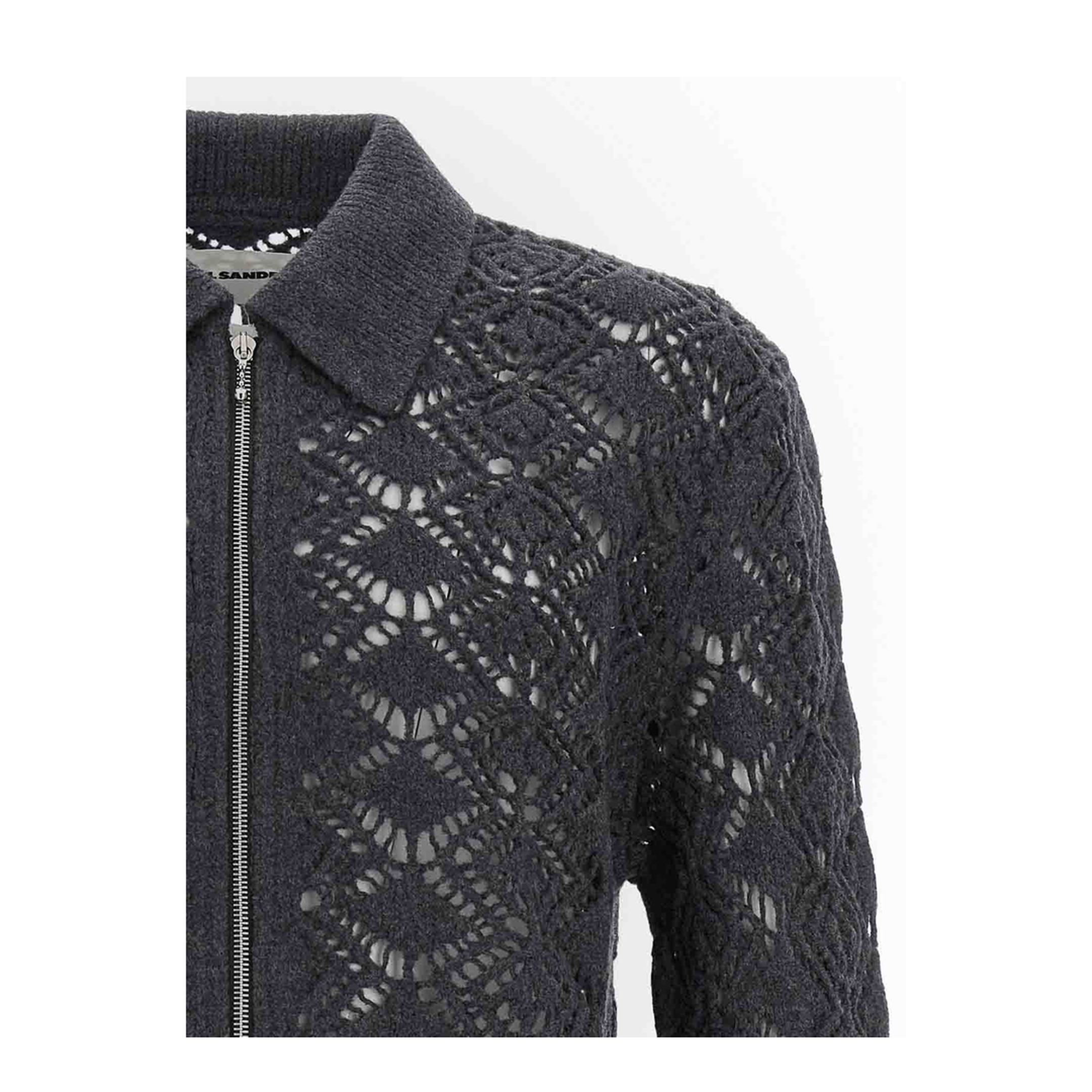 Openwork Wool Cardigan