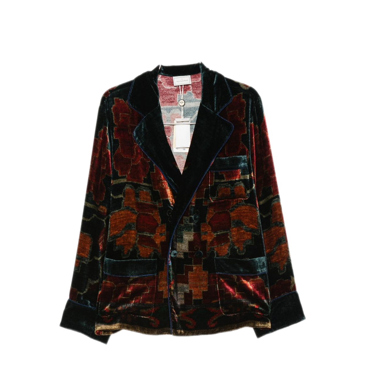 MAYFEYR - Pierre Louis Mascia - Bordeaux Geometric Print Blazer Jacket - KANPUR/S-GC11351101519501