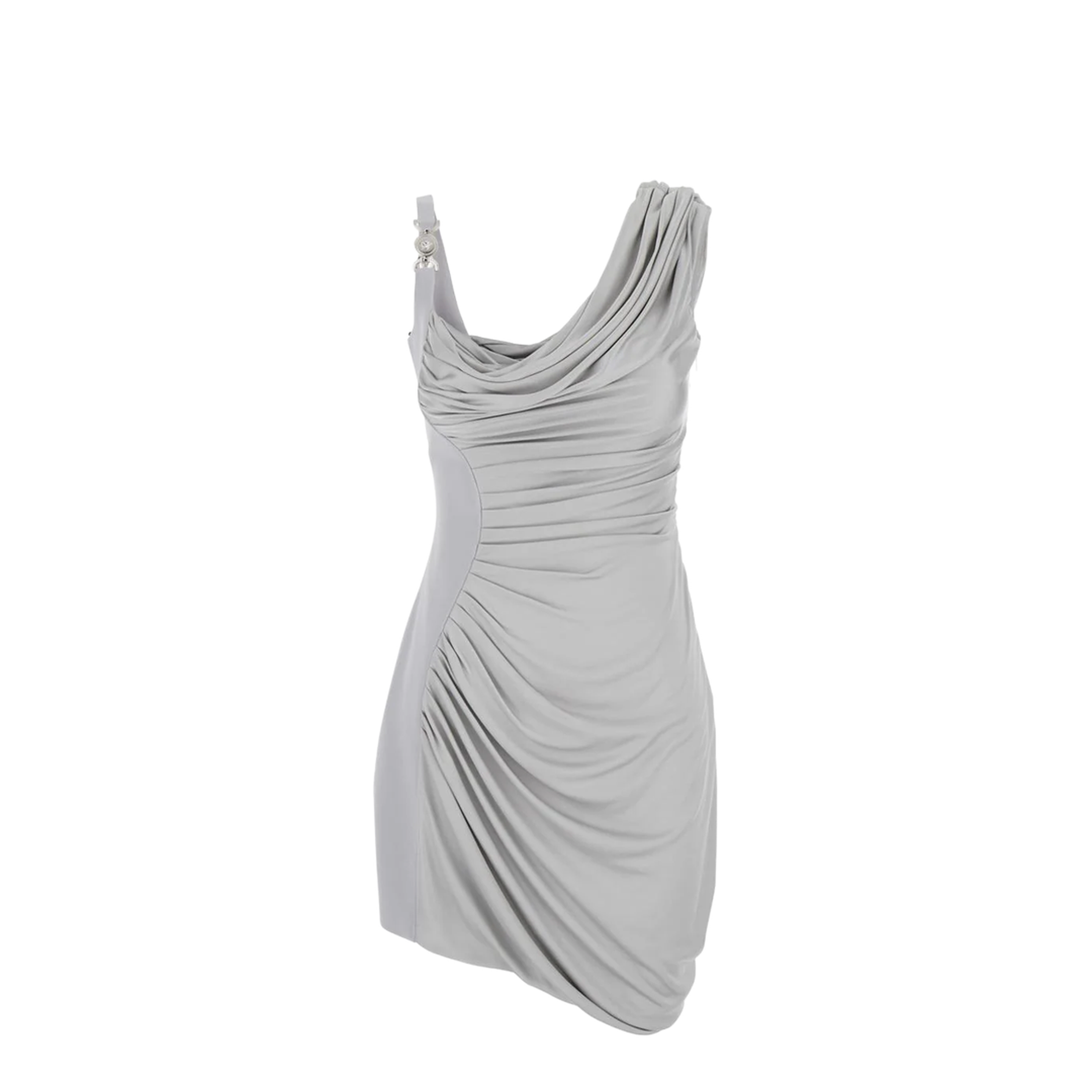 Cocktail Dress in Silver Viscose