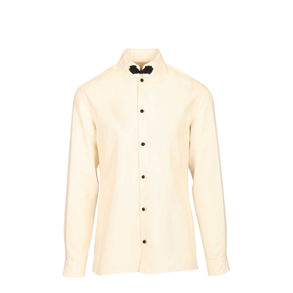 Silk Shantung Shirt Beige