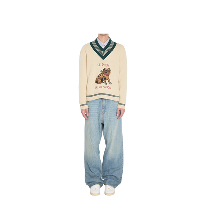 Beige Wool Knitwear