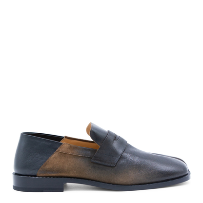 Tabi City loafers in suede with laminated treatment