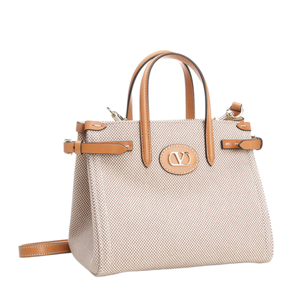 Antibes Canvas Bag in Natural Brown