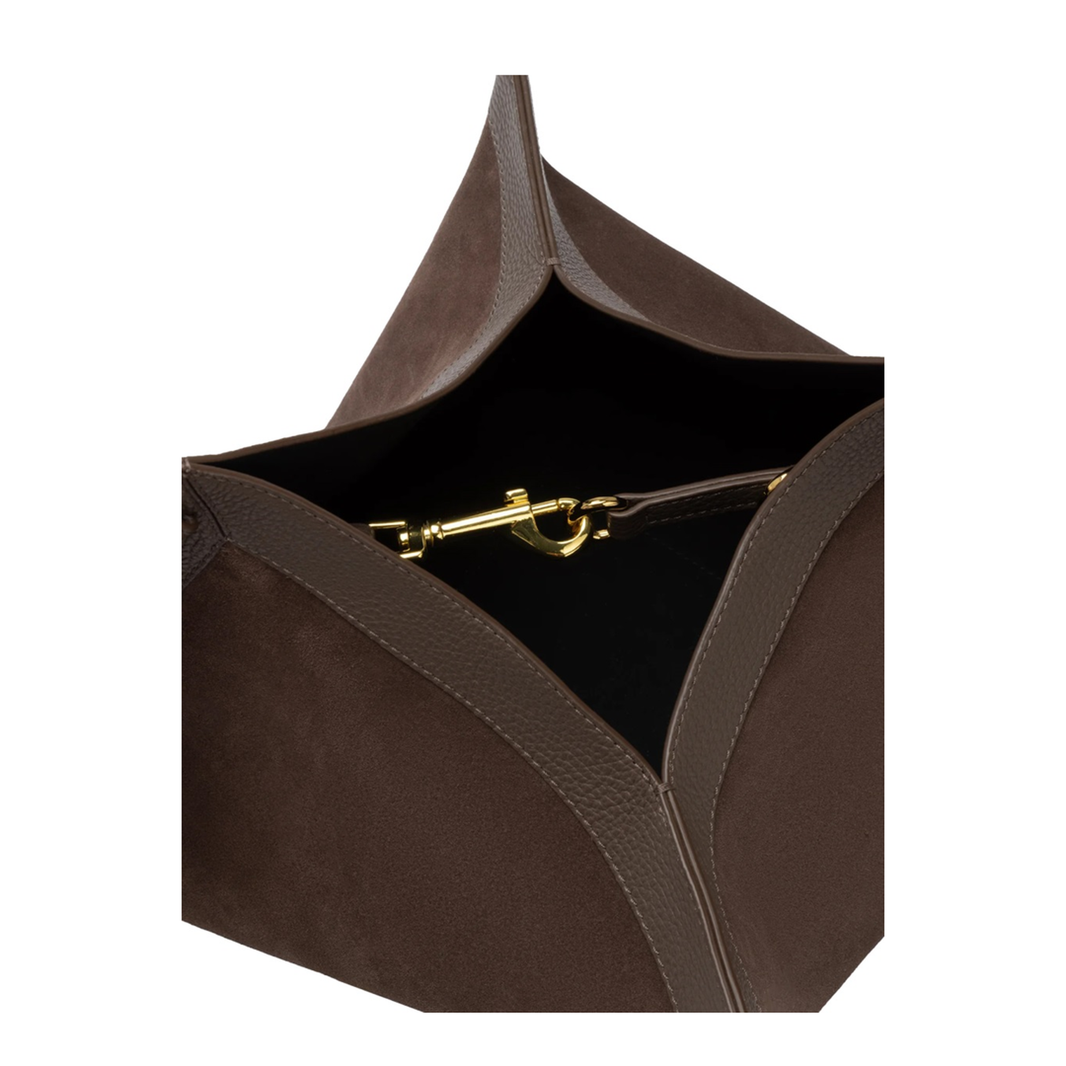 MAYFEYR - Yuzefi - Wonton Suede Shoulder Bag - WONTONSUEDENUTMEG