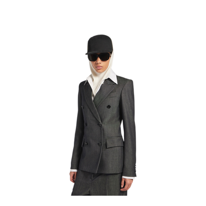 MAYFEYR - Balenciaga - Double-Breasted Tailored Jacket In Wool Twill In Denim Look - 872296TUT444100