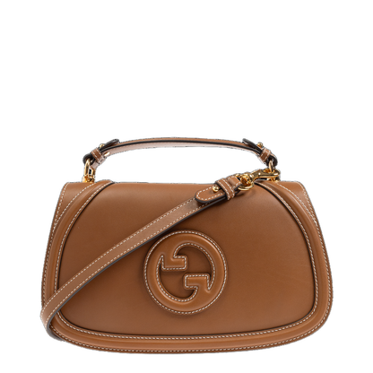 Blondie Large Leather Top Handle Bag - Tan