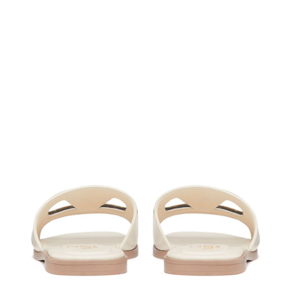 VLogo Cut-Out Leather Sandals