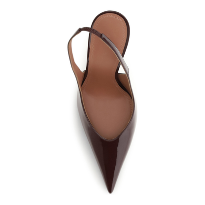MAYFEYR - Amina Muaddi - Anok Patent Leather Slingback Pumps - 18S366679ANO