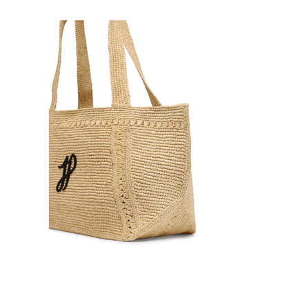 Trapeze GM Raffia Tote Bag - Vanilla