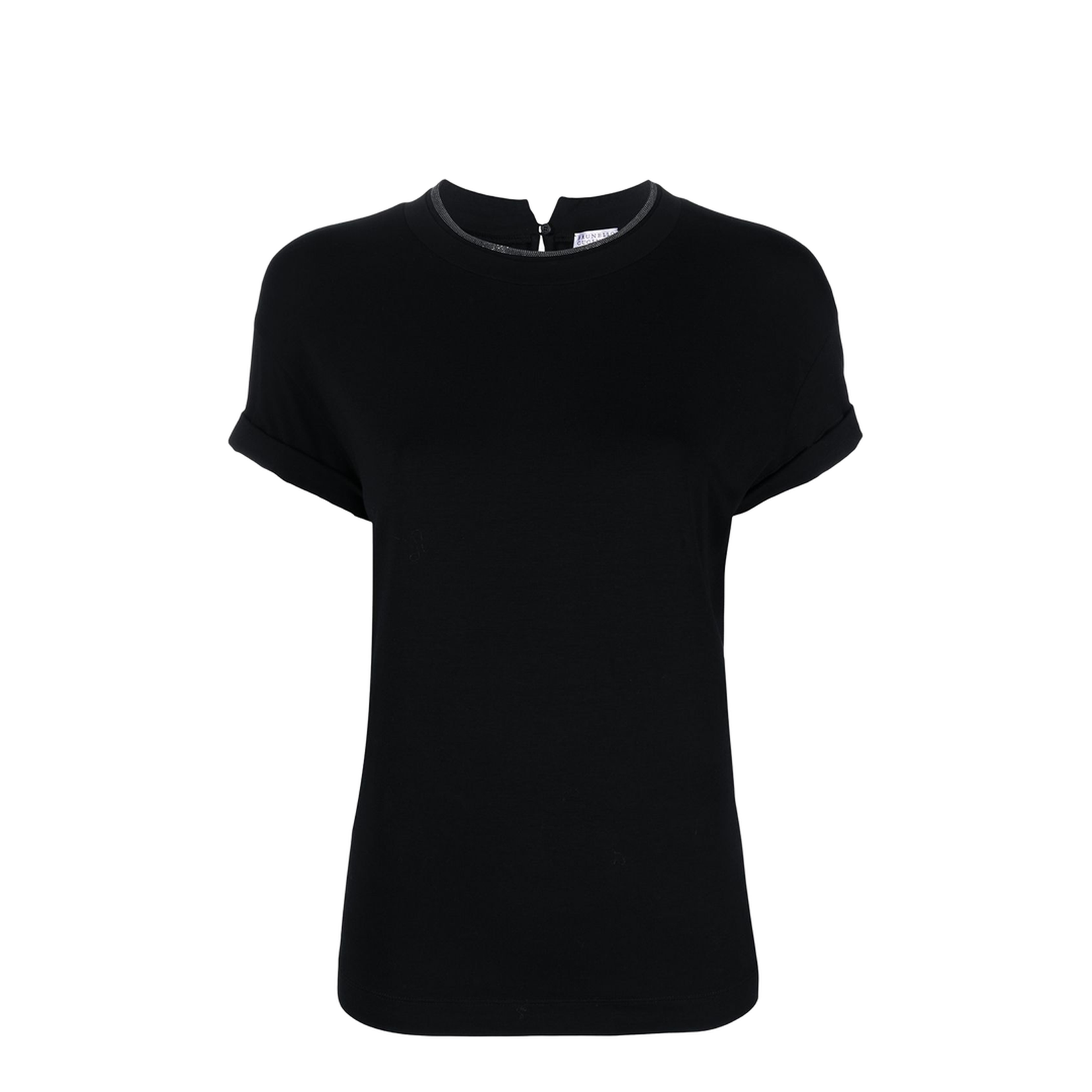 Monili-Detailed Cotton T-Shirt